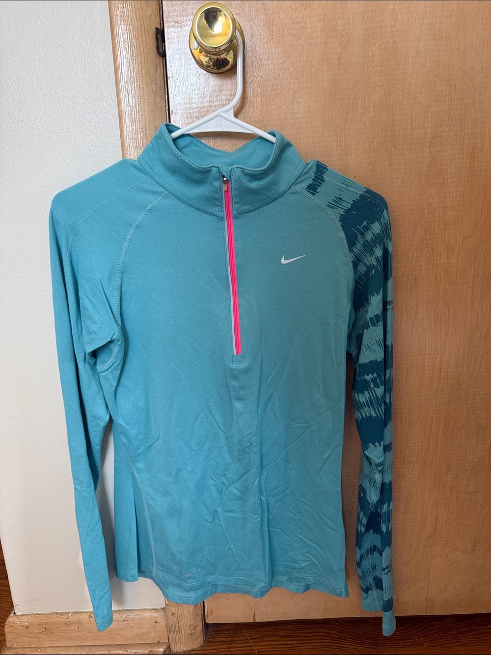 Nike Blue Long-Sleeve Half-Zip Running Top